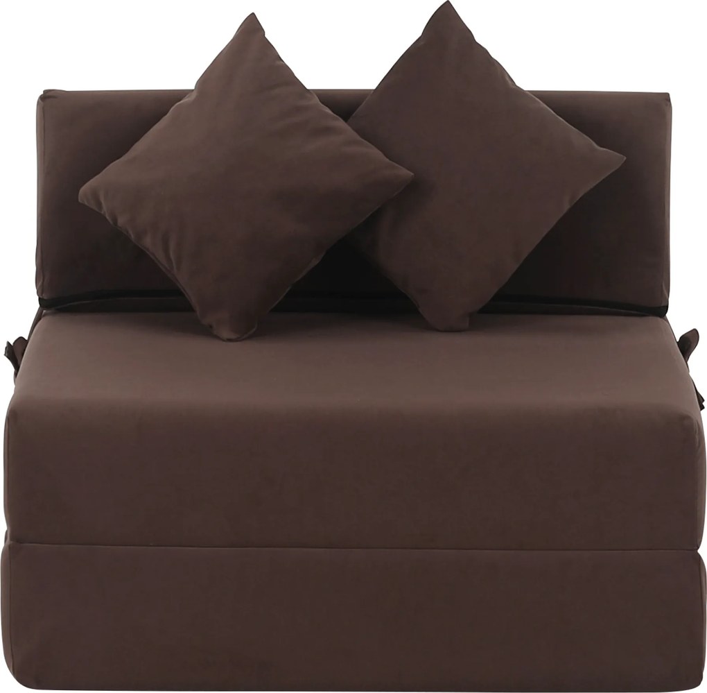 Saltea pliabilă/fotoliu extensibil, 2 in 1, maro Taupe, PELOS