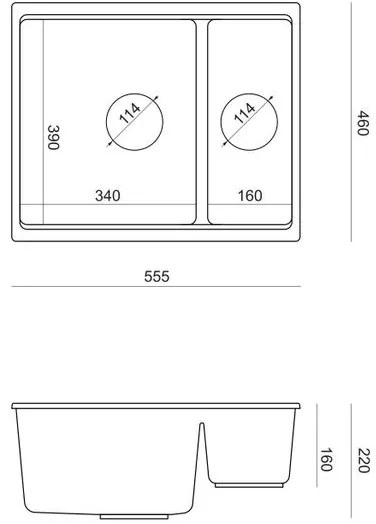 Chiuveta din granit Logan 150 negru