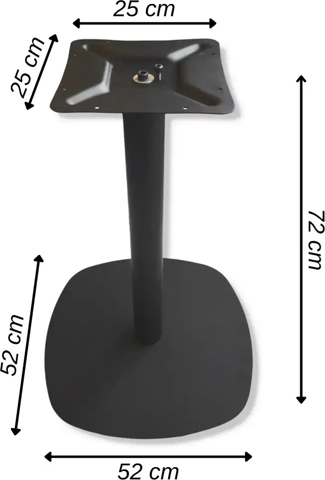 Masa din MDF, patrata texturata, Homs, nuc-negru, 80x80x75 cm, A0110