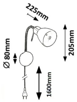Rabalux 6300 - Corp de iluminat perete SOMA 1xE14/40W/230V