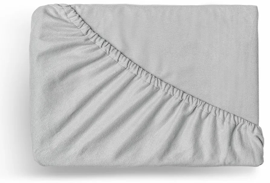 Cearșaf de pat Kvalitex din flanel gri deschis,180 x 200 cm, 180 x 200 cm