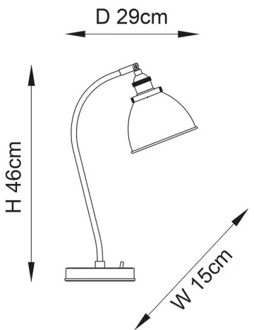 Lampă de masă FRANKLIN Endon 98752 1xE14/7W/230V crom mat/antracit