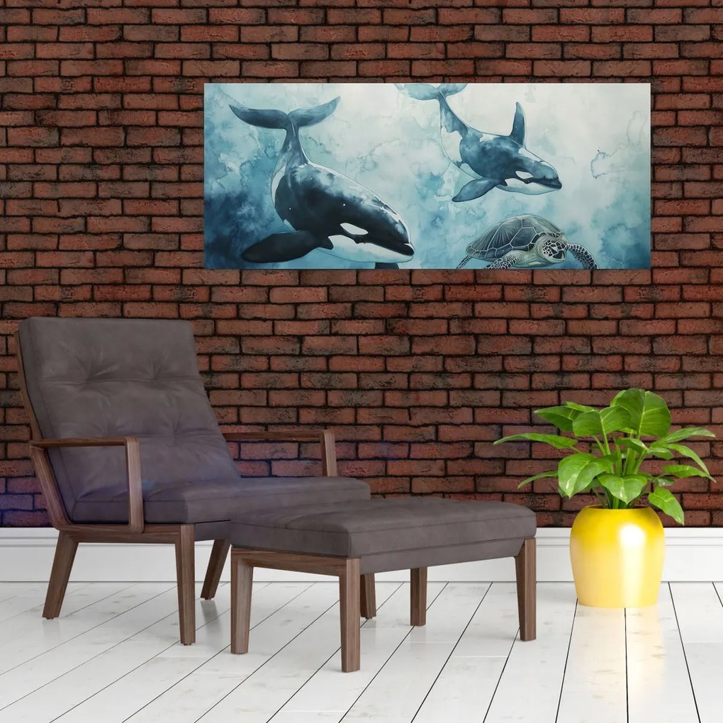 Tablou - Pictură subacvatică (120x50 cm)