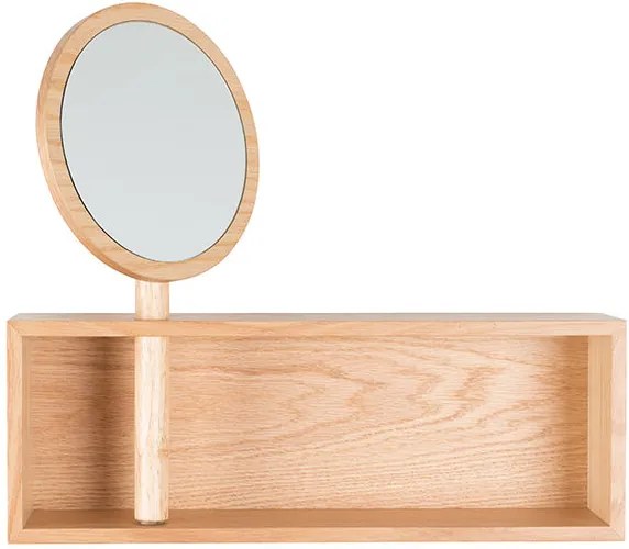 Raft din lemn cu oglinda Kandy Zuiver