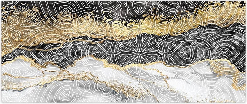 Tablou - Mandala în marmură (120x50 cm)