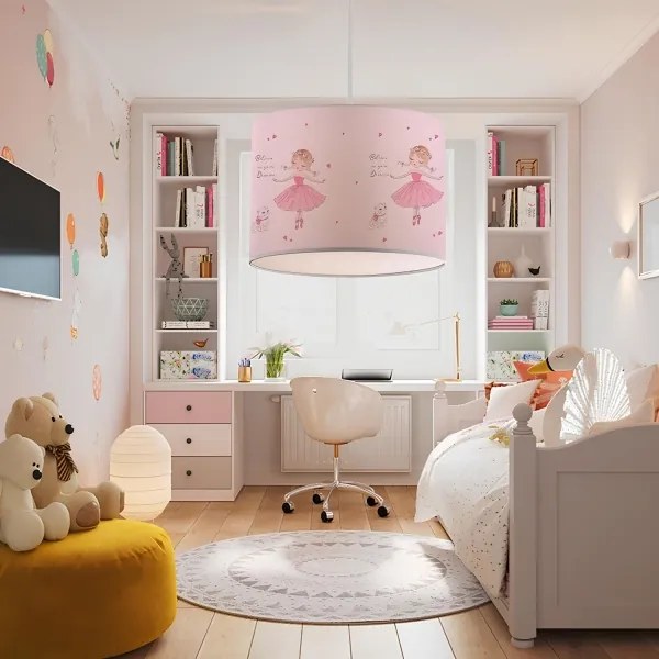 Lustră pentru copii CANDY 1xE27/40W/230V roz