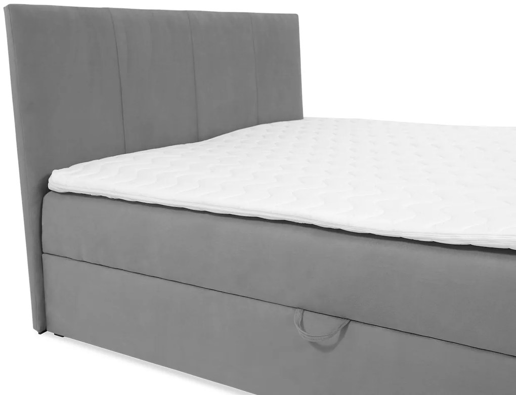 Pat matrimonial 140 cm Gunzy (Negru) (cu somieră și saltea) (cu sp. depozitare). 1104121