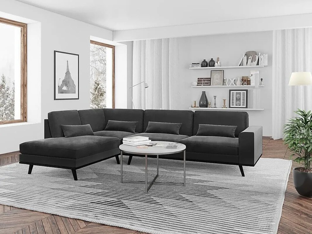 Colțar Seattle K107 Gri, 291x202x85cm
