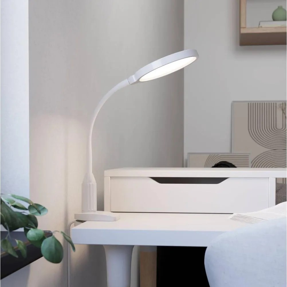 Eglo 902177 - Lampă LED dimmabilă cu clemă LAURO, 5,5W/230V, 2700/4000/6500K, albă