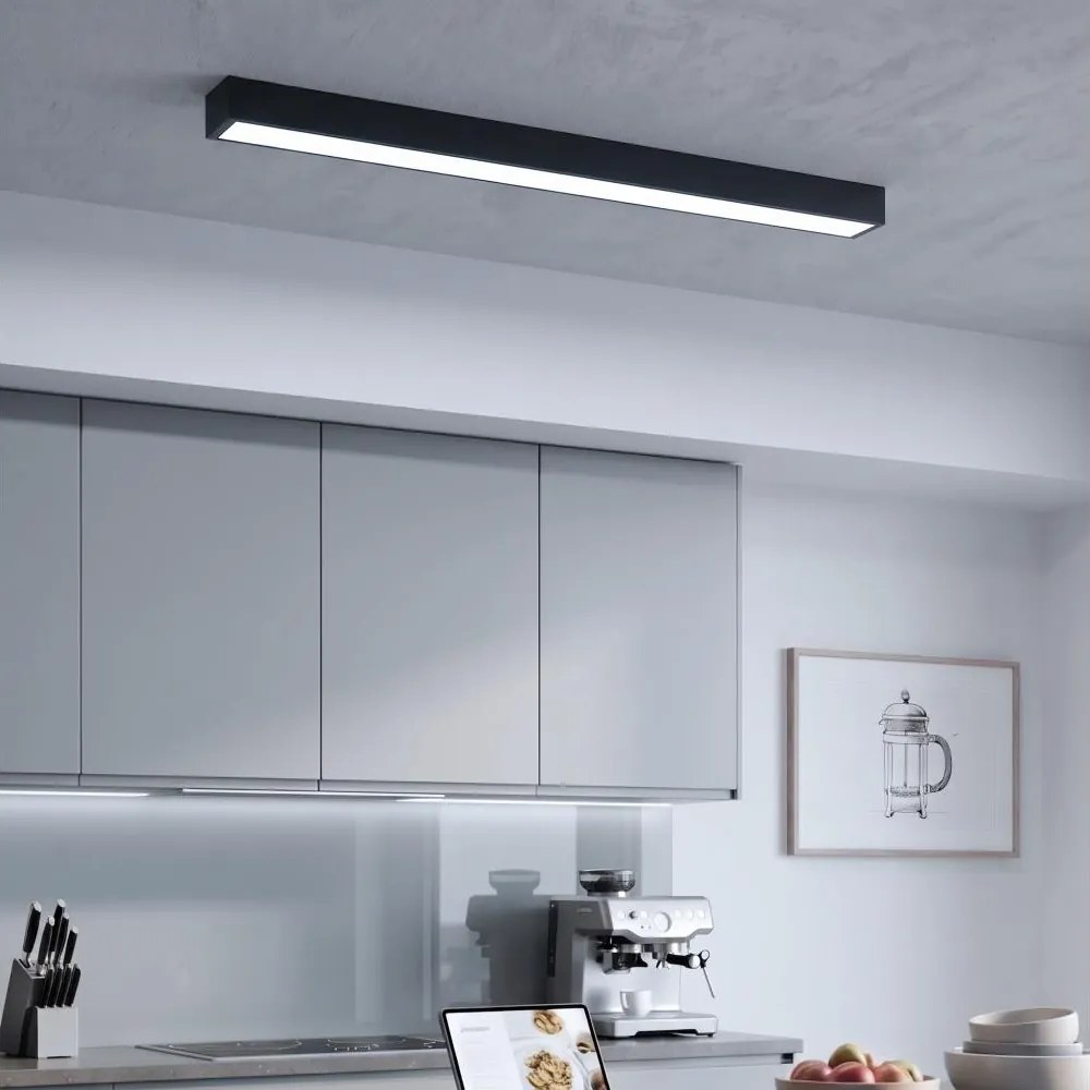 LED Aplicat/pandantiv pe cablu LED/44W/230V 6000K 120 cm negru