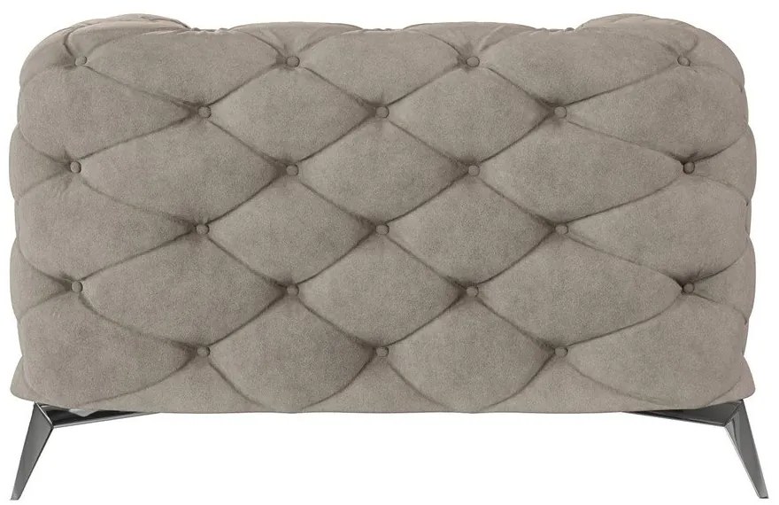 Fotoliu grej cu tapițerie din catifea Chelsea – Ropez