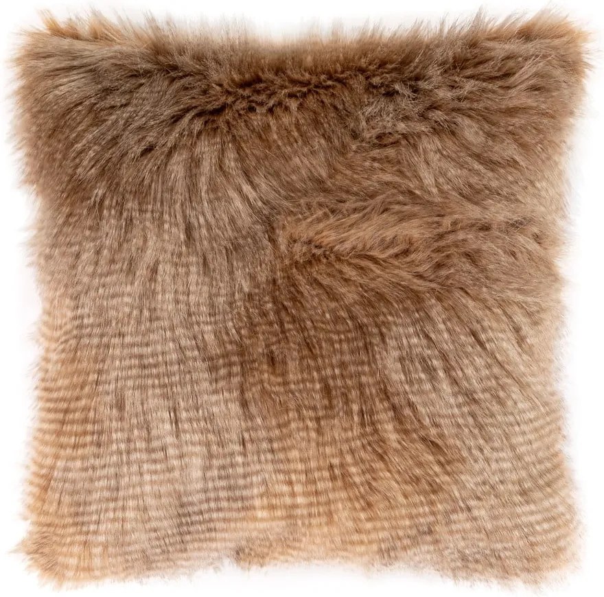 Față de pernă din blană artificială Tiseco Home Studio, 45 x 45 cm, maro