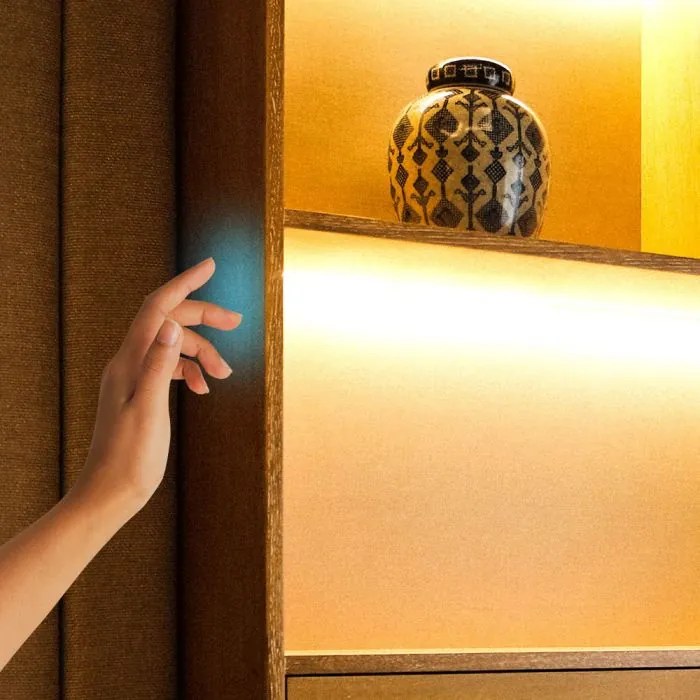 Intrerupator dimmer Touch ascuns, negru, V-tac