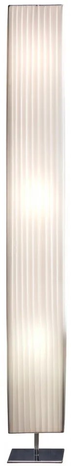 Lampadar patrat din latex/metal cromat THIS & THAT 160 cm alb, 3 becuri