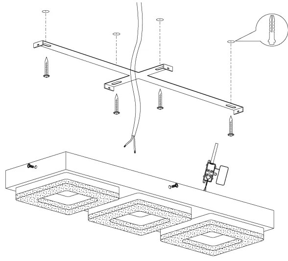 Plafonieră LED Eglo 95656 FRADELO 3xLED/4W/230V