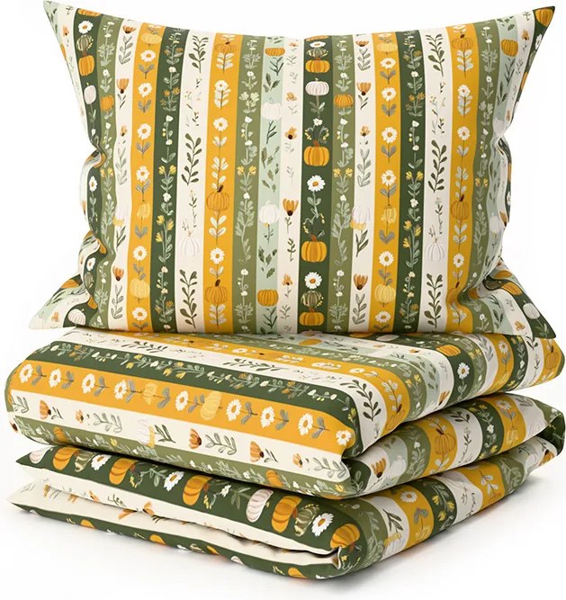 Lenjerie de pat din policoton HARVIA cu model Dimensiune lenjerie de pat: 2 buc 70 x 90 cm | 200 x 220 cm