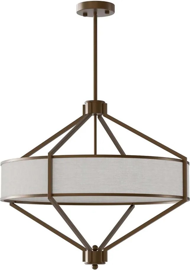 Open Design OR85846 - Candelabru pe tijă ZUNDO, 4xE27/15W/230V, maro/bej