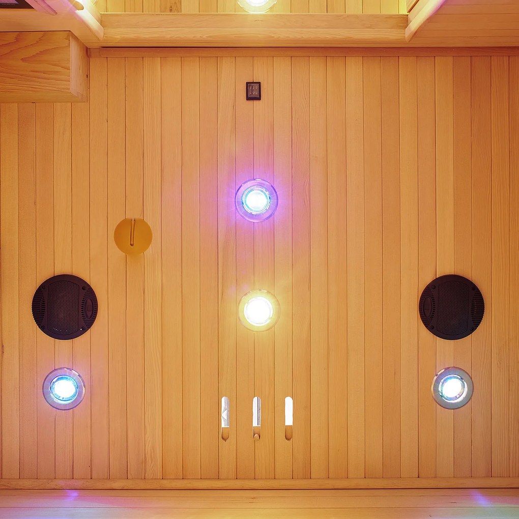 Infračervená sauna/ tepelná kabína Oslo s keramickými radiátormi a drevom Hemlock