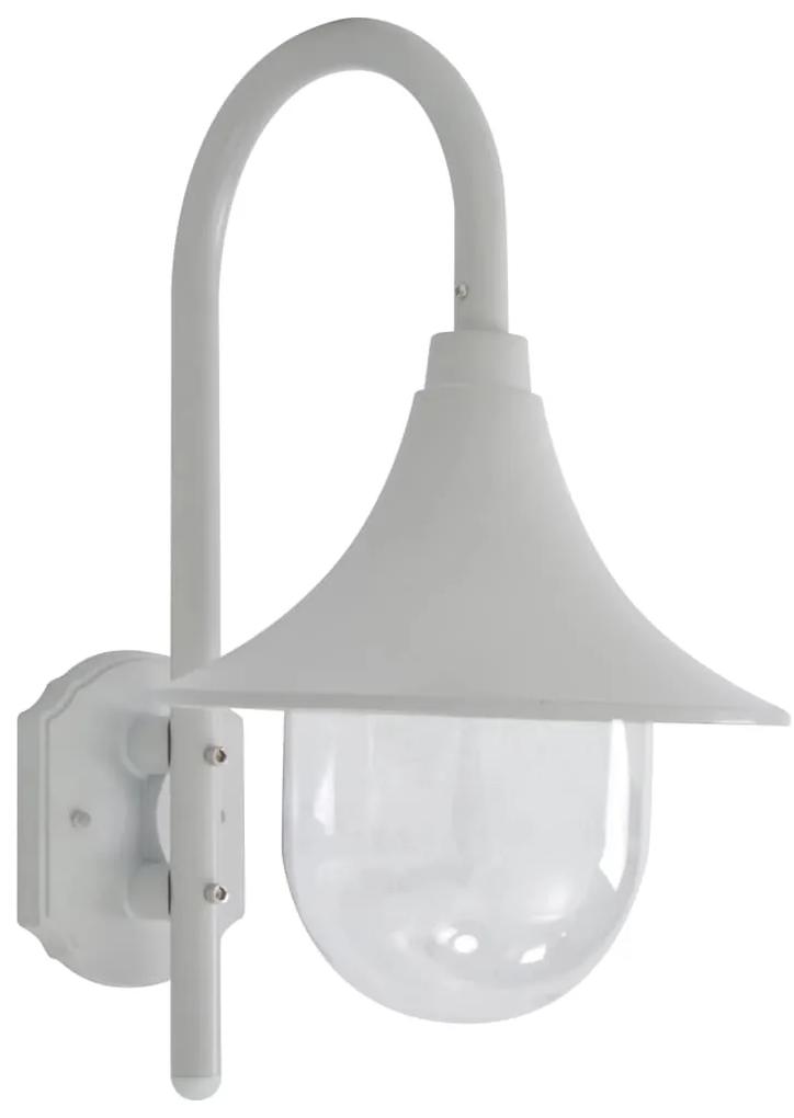 vidaXL Lampă de perete de grădină e27, alb, 42 cm, aluminiu
