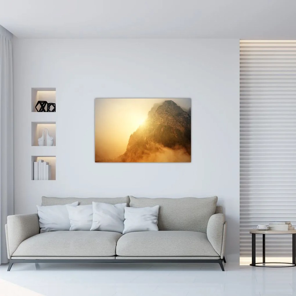 Tabloului muntelui în ceață (90x60 cm)