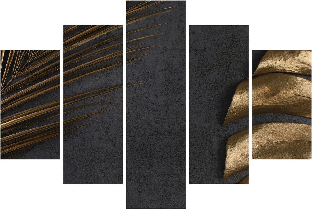 Tablou cu frunze aurii (150x105 cm)