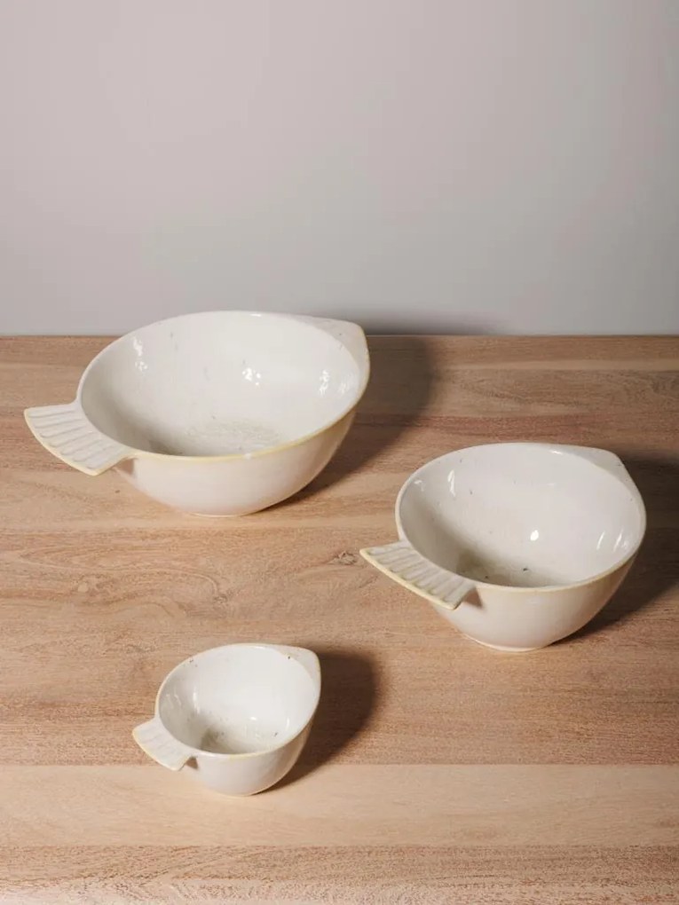 Bol alb din ceramica L20.5cm Varia