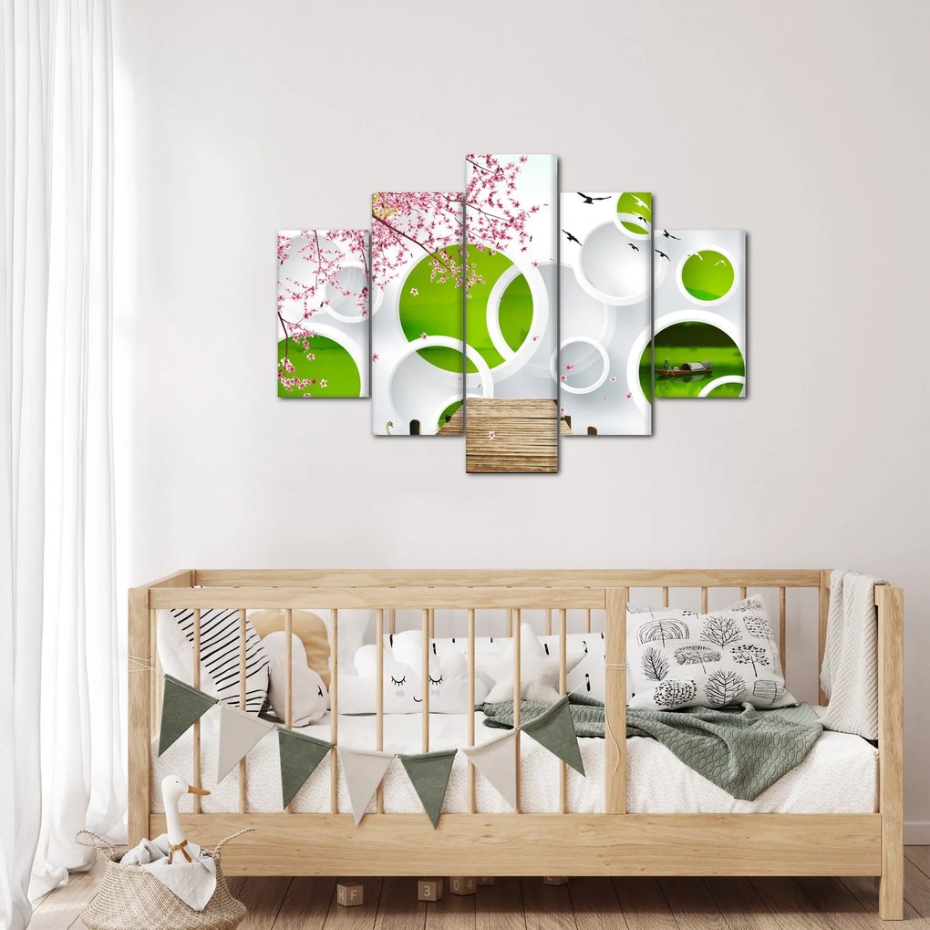 Tablou - Ponton peste lac (150x105 cm)