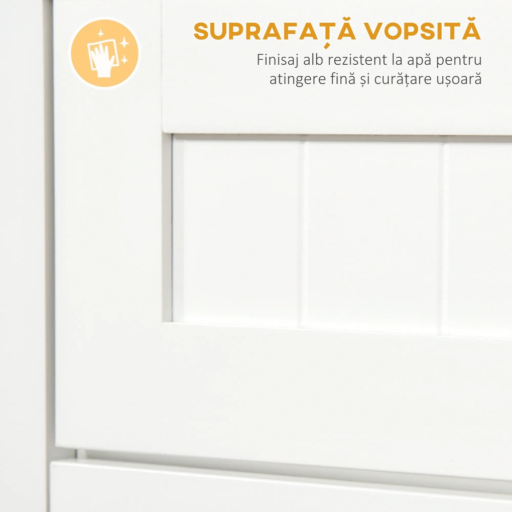 HOMCOM Dulap Bucătărie pentru Cuptor cu Microunde cu Sertar și Dulap 2 Uși Alb | Aosom Romania