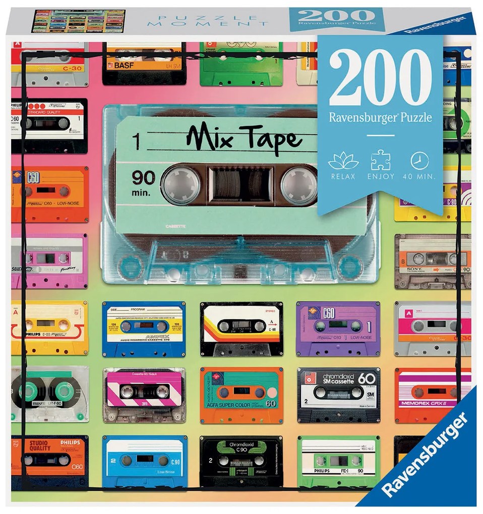 PUZZLE MIX DE CASETE, 200 PIESE - RAVENSBURGER (RVSPA12962)