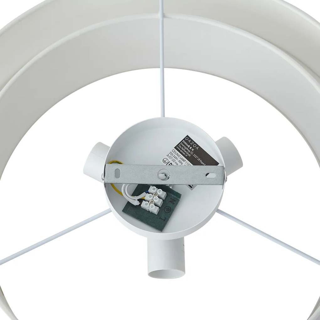 Plafonieră modernă albă 50cm cu 3 lumini - Drum Duo