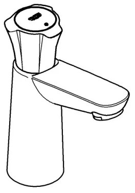 GROHE 20186001 - Robinet pilon COSTA L DN 15, crom lucios