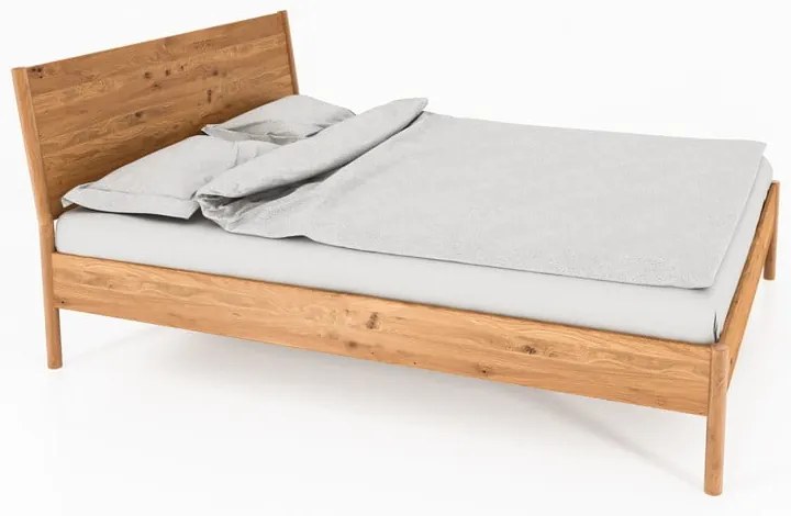 Pat matrimonial din lemn de stejar 180x200 cm Pola - The Beds