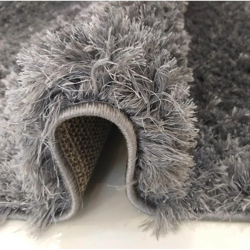 Covor shaggy gri închis Lăţime: 120 cm | Lungime: 170 cm