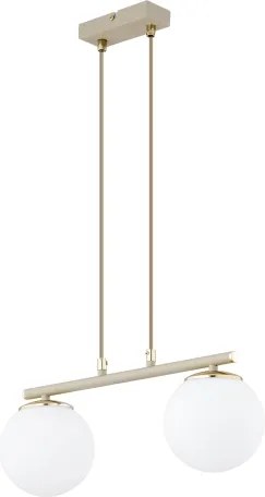 Brilagi - Lustră pe cablu MILO 2xE27/60W/230V bej/auriu