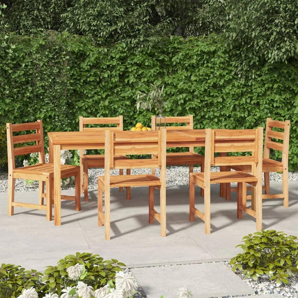 3157191 vidaXL Set mobilier de grădină, 7 piese, lemn masiv de tec