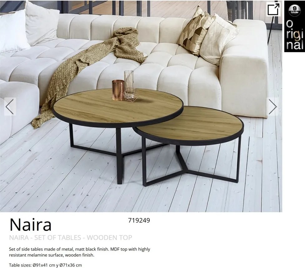 Set de 2 Masute de cafea design modern Naira