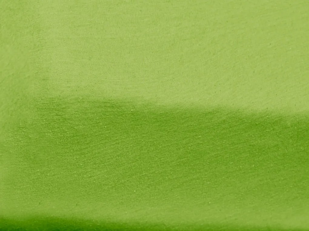 Cearsaf Jersey pentru patut copii cu elastic verde 60x120 cm