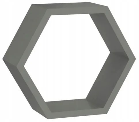 Raft Hexagonal FHS 30x26x11.5 cm MDF Gri