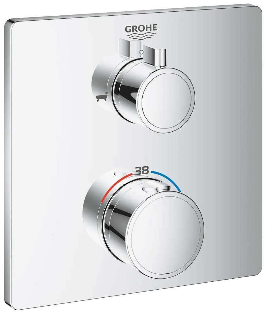 Grohe Grohtherm baterie cadă-duș ascuns da StarLight Chrome 24080000