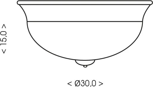 Brilagi - Plafonieră FRESCO 2xE27/40W/230V Ø 30 cm bronzată