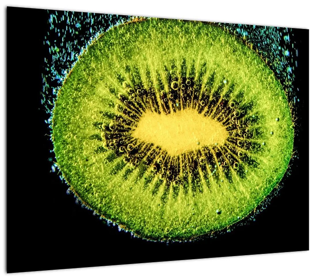 Tablou - detailu cu kiwi în apă (70x50 cm)