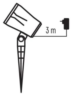 Proiector LED de Crăciun de exterior LED/3,6W/230V IP44 alb