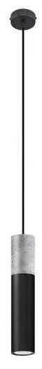 Sollux SL.0650 - Lustr BORGIO 1xGU10/40W/230V beton/metal negru