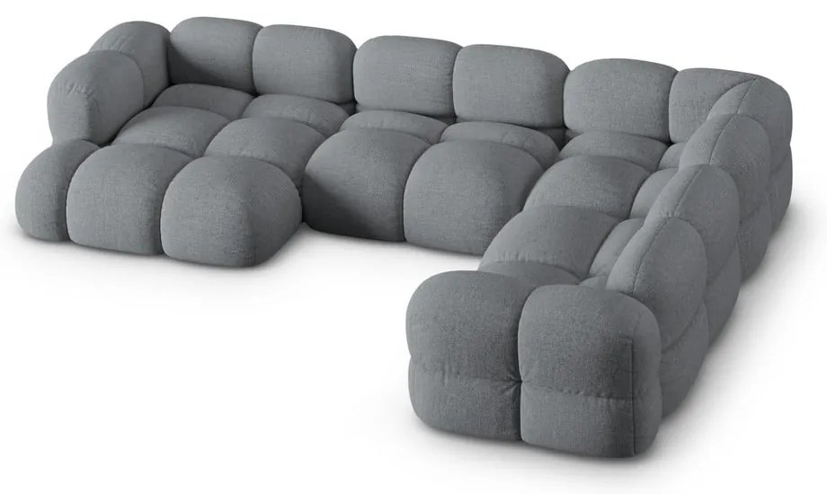 Colțar gri (cu colț pe partea dreaptă/în formă de "U") Loretto – Cosmopolitan Design