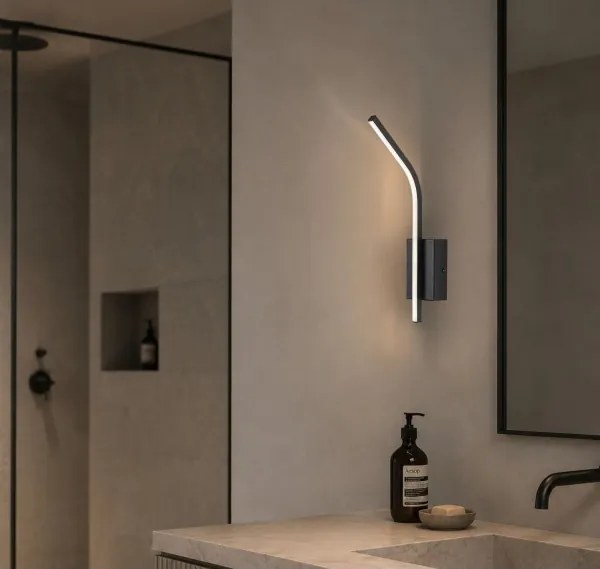 Rabalux 75088 - Lampă de perete pentru baie LED TILMANN 10W/230V 4000K IP44 neagră