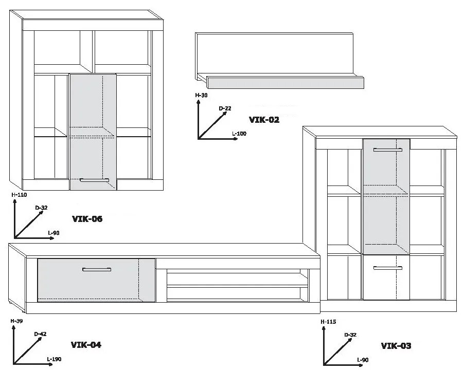 Mobilier living Verena 6. 746202