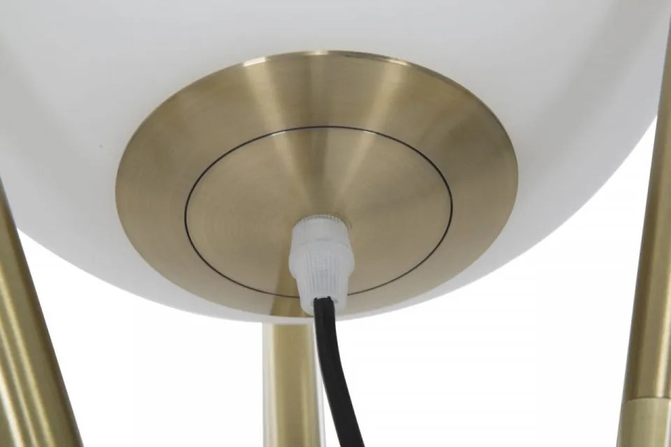 Lampadar trepied auriu din metal, Soclu E27 Max 40W, ∅ 55 cm, Glamy X Mauro Ferretti