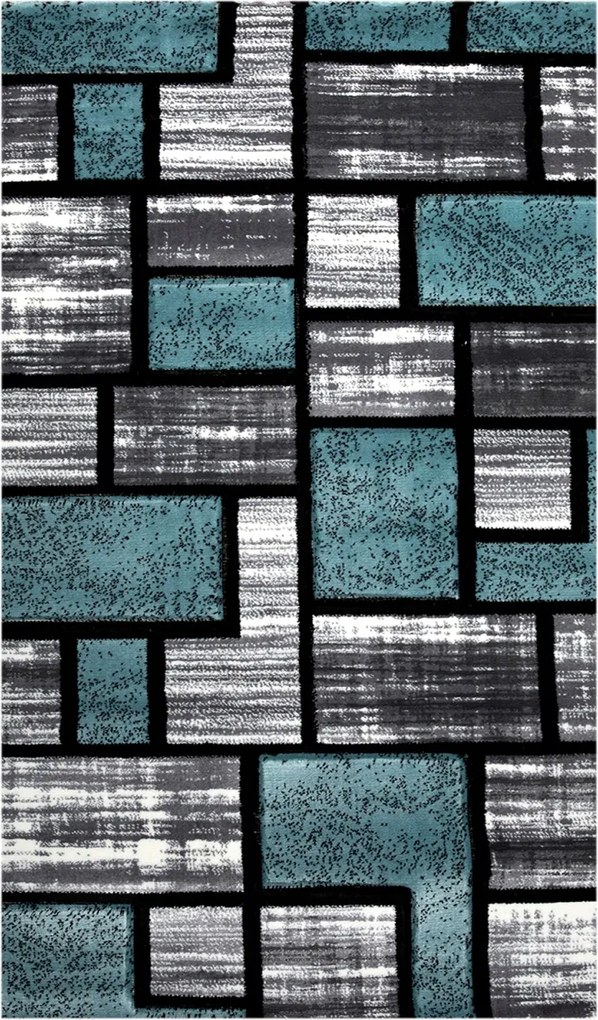 Covor Modern Living , Dormitor Dreptunghiular Romantic 4714 Albastru (Alege dimensiunea: 80 x 150)