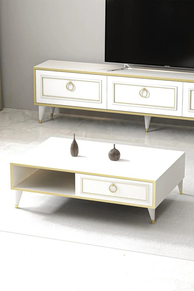 Masa cafea cu spatii depozitare Elegance Homs 90 x 60 cm