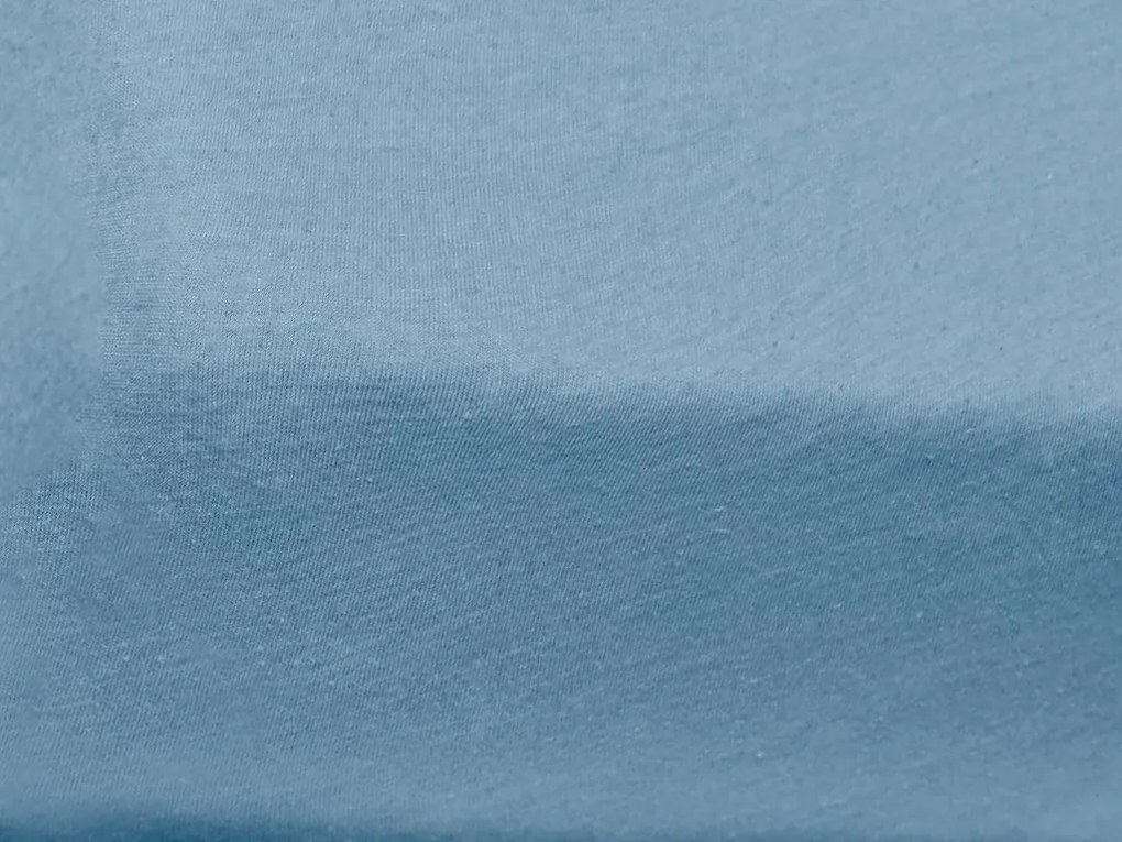 Cearsaf jersey pentru patut copii albastru deschis 70 x 140 cm